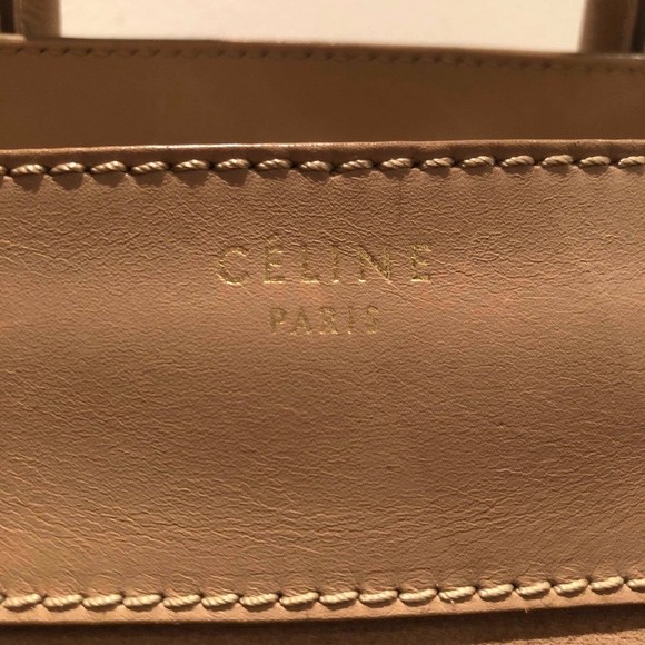 Céline Mini Luggage Handbag-Suede/Smooth Calfskin - Picture 5 of 7